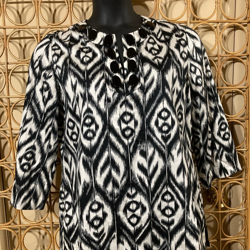 Jones New Yorkers Black & white 100% cotton tunic